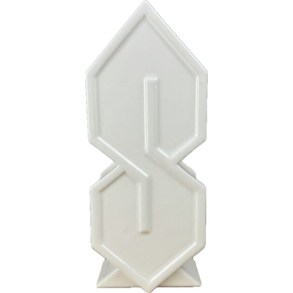 •NEW• STUSSY Mysterious S White Ceramic Cookie Jar Stash Decor w/ lid •LIMITED• - Picture 2 of 5